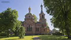 Die orthodoxe Kirche des Asyls der Heiligen Dame von Kuldiga