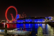 London Eye bei Nacht